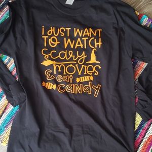Long sleeve unisex tshirt size large Halloween